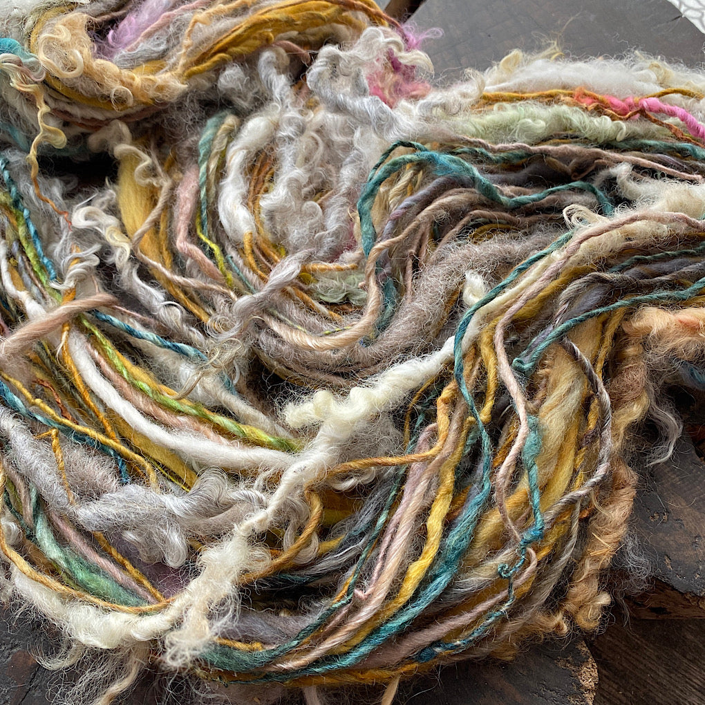 CUSTOM Goldie silk wool art yarn