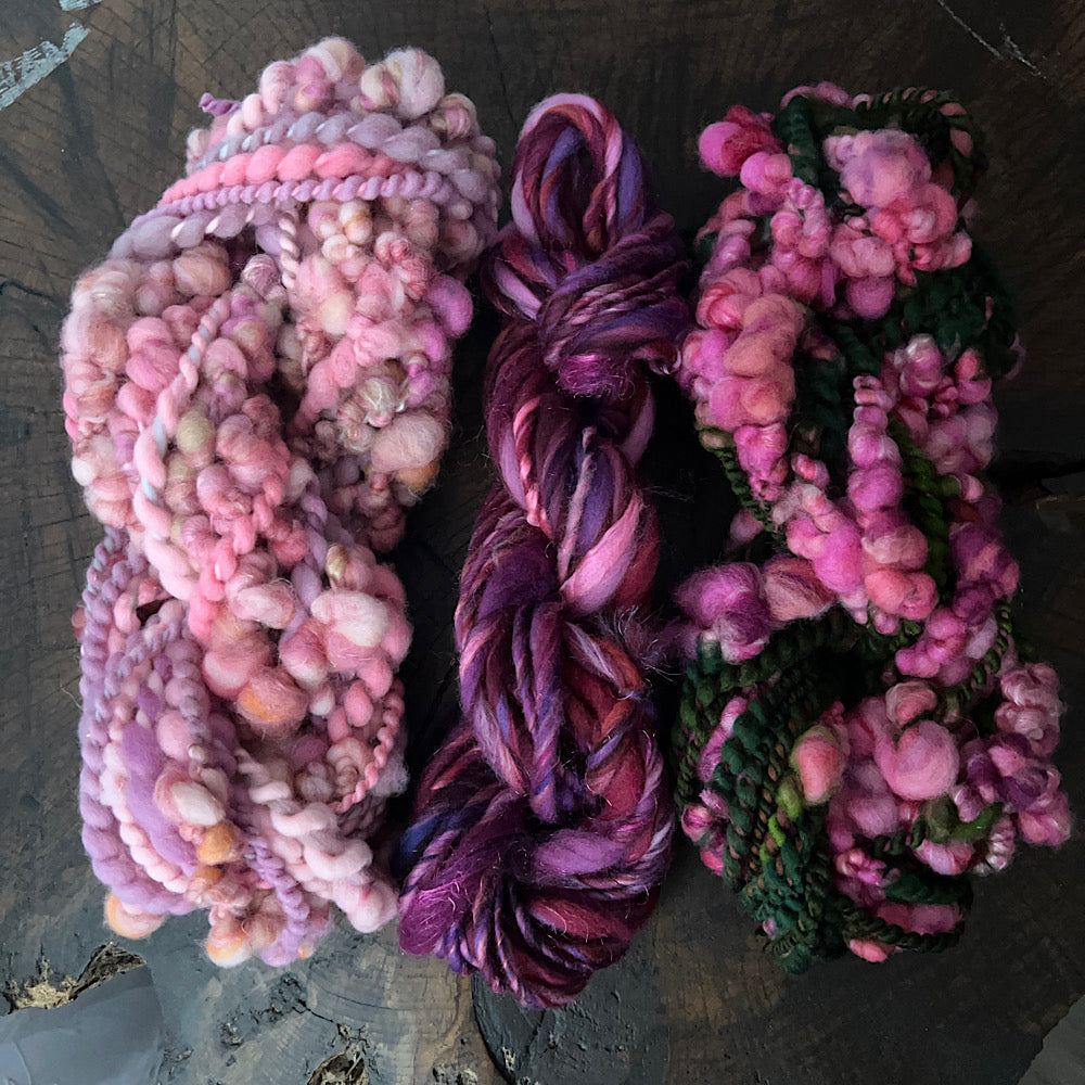 Art yarn trio for weaving 5.7 oz