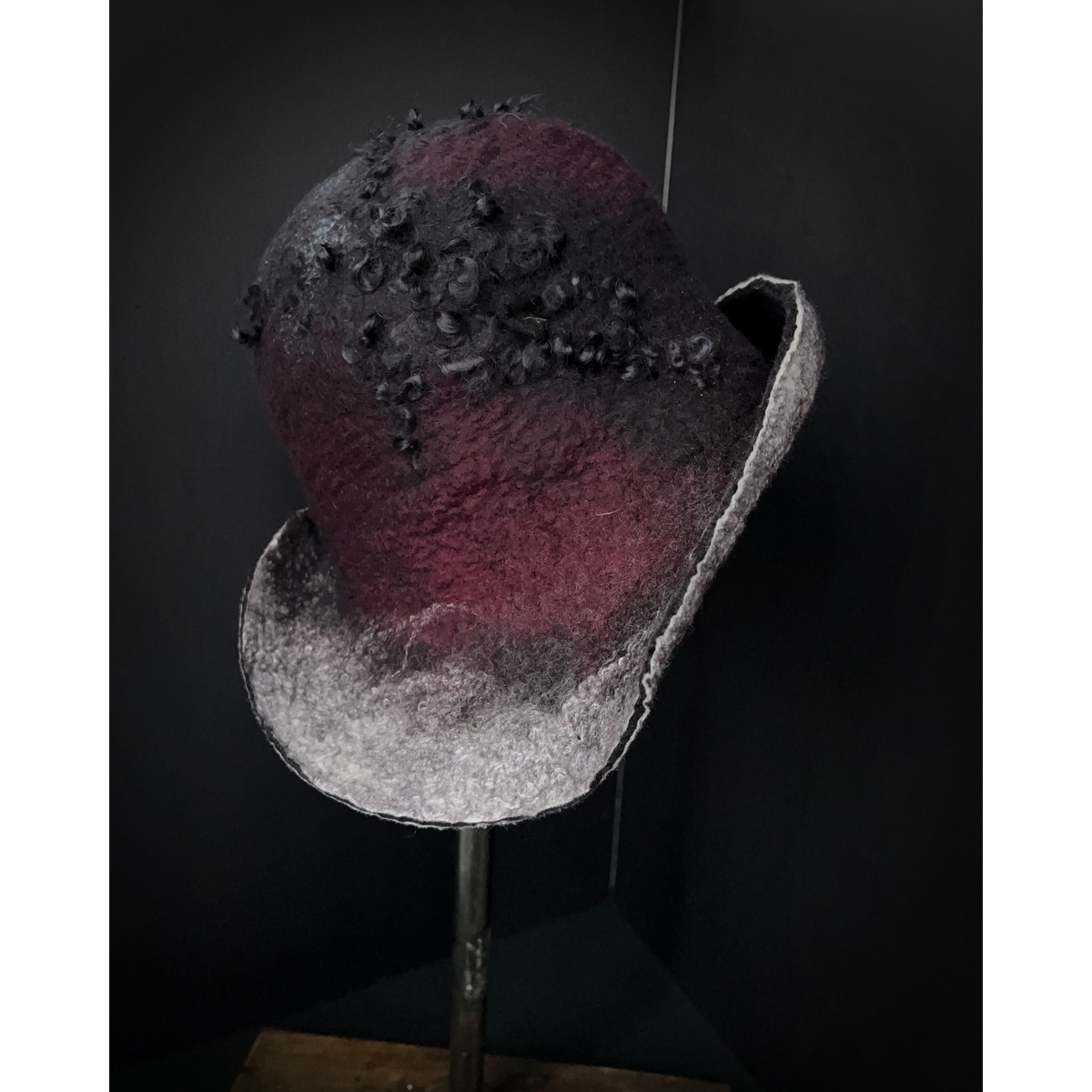 Felted flapper’s hat size 23.5”