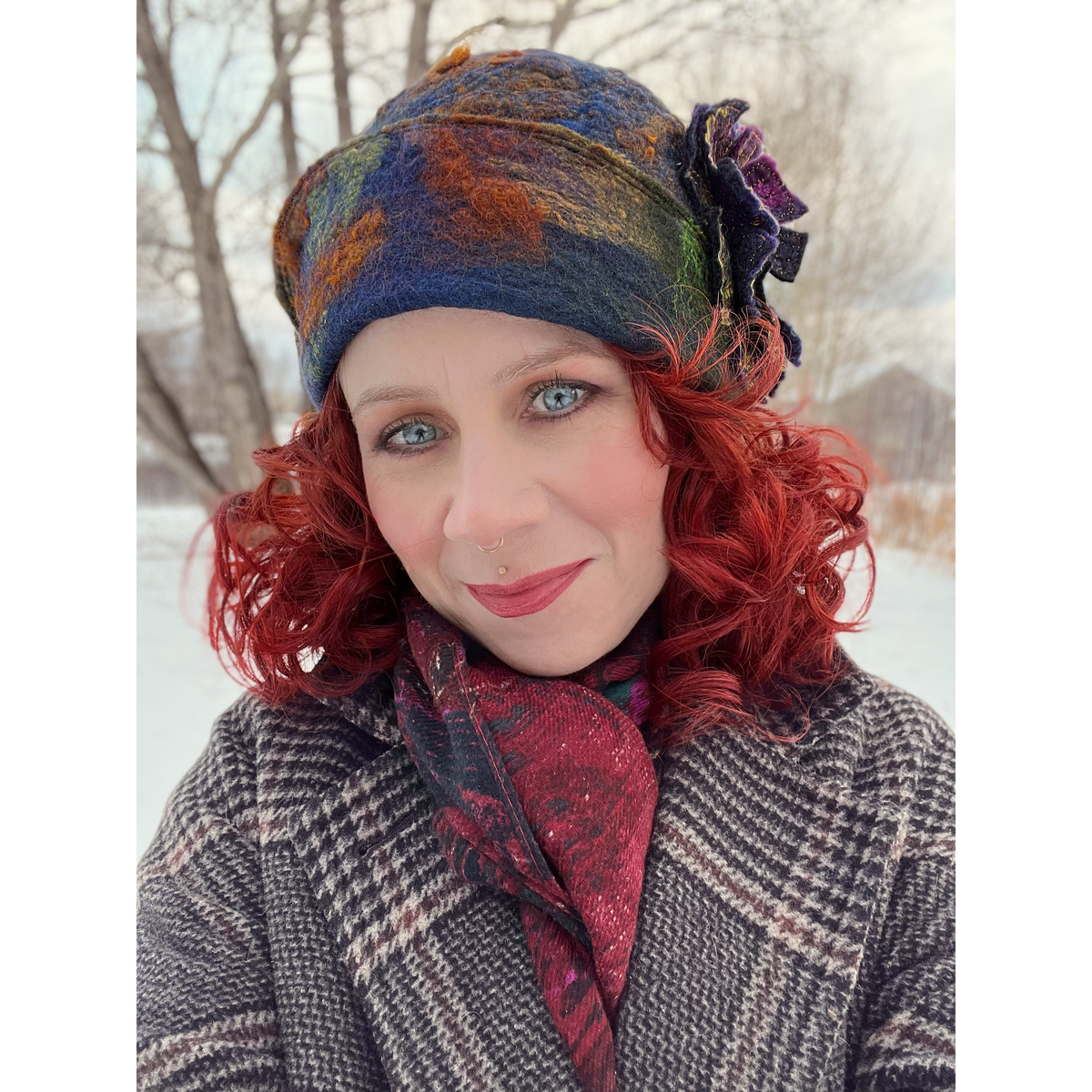 Felted hat size 22“ small