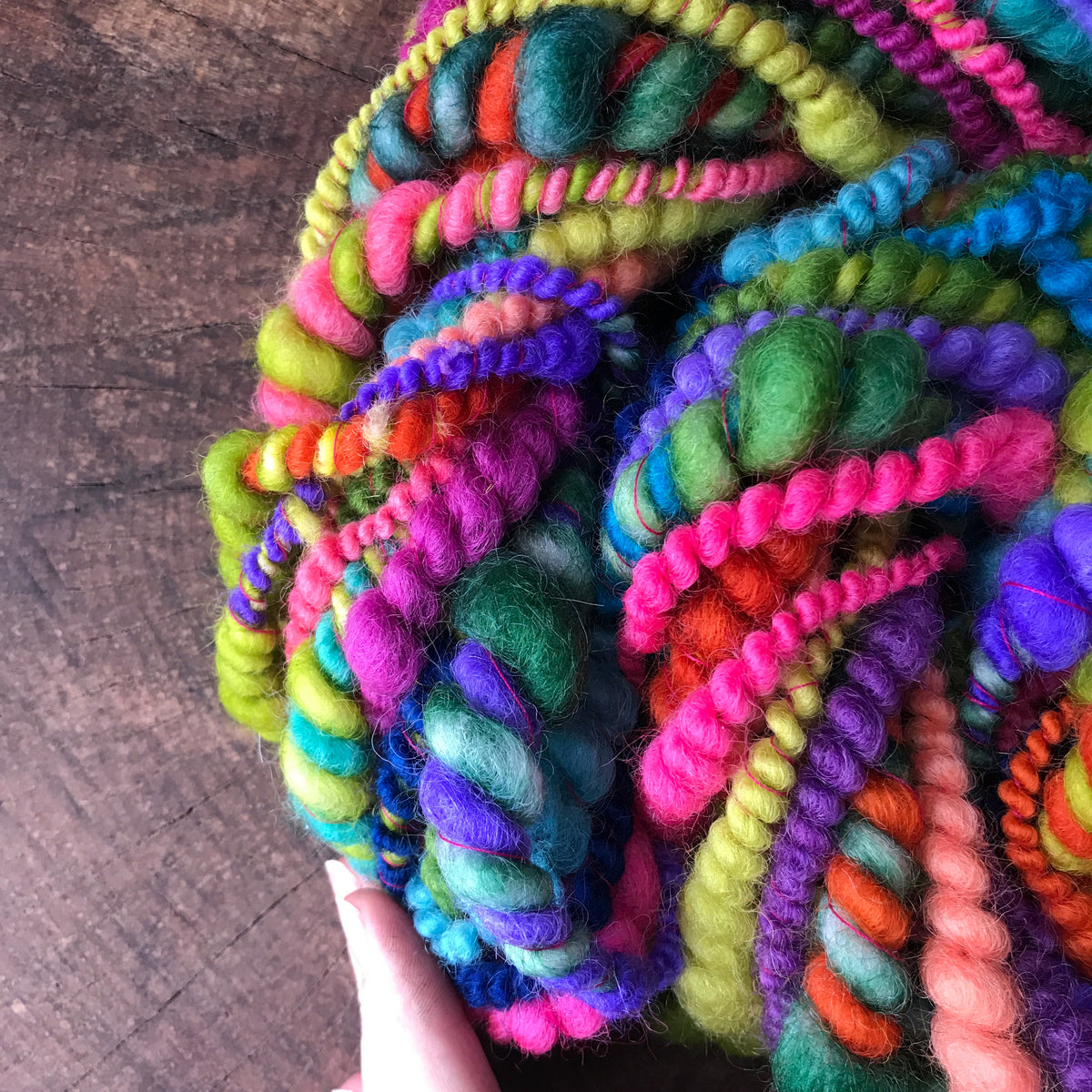 Rainbow green art yarn 100g - Mynoush