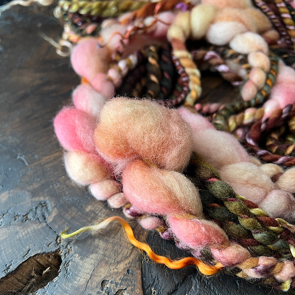 Woodland Roses mini twist art yarn