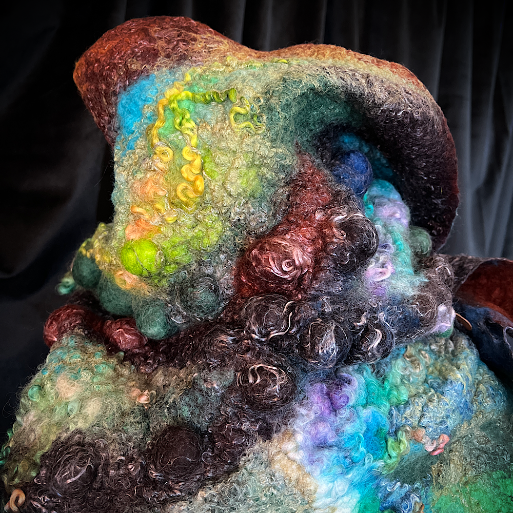 Deep thoughts - felted scarf