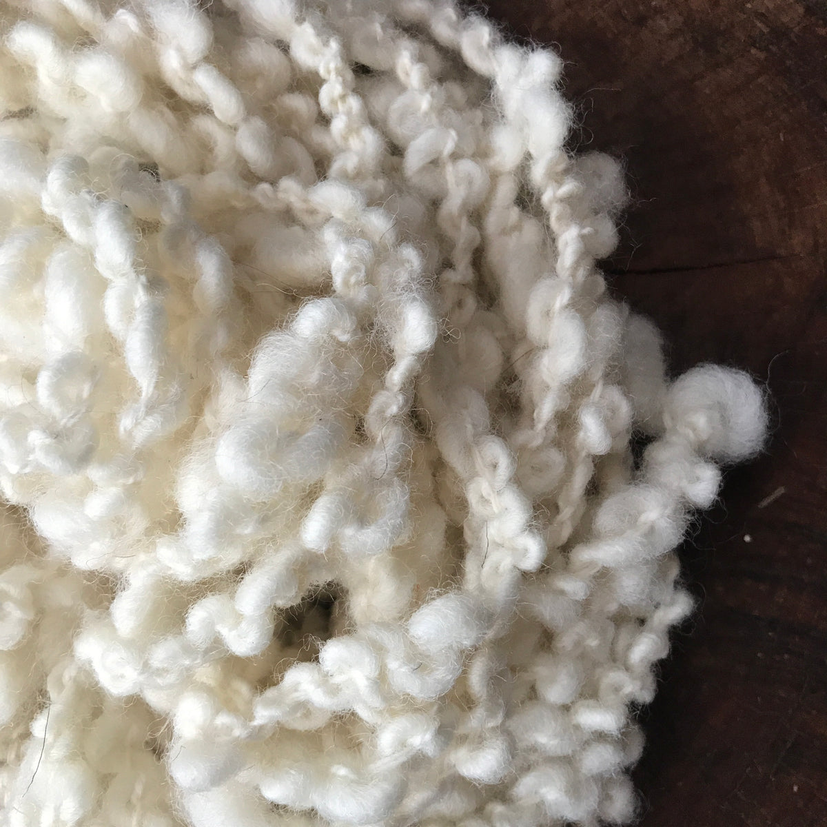 Natural white boucle yarn 60g - Mynoush
