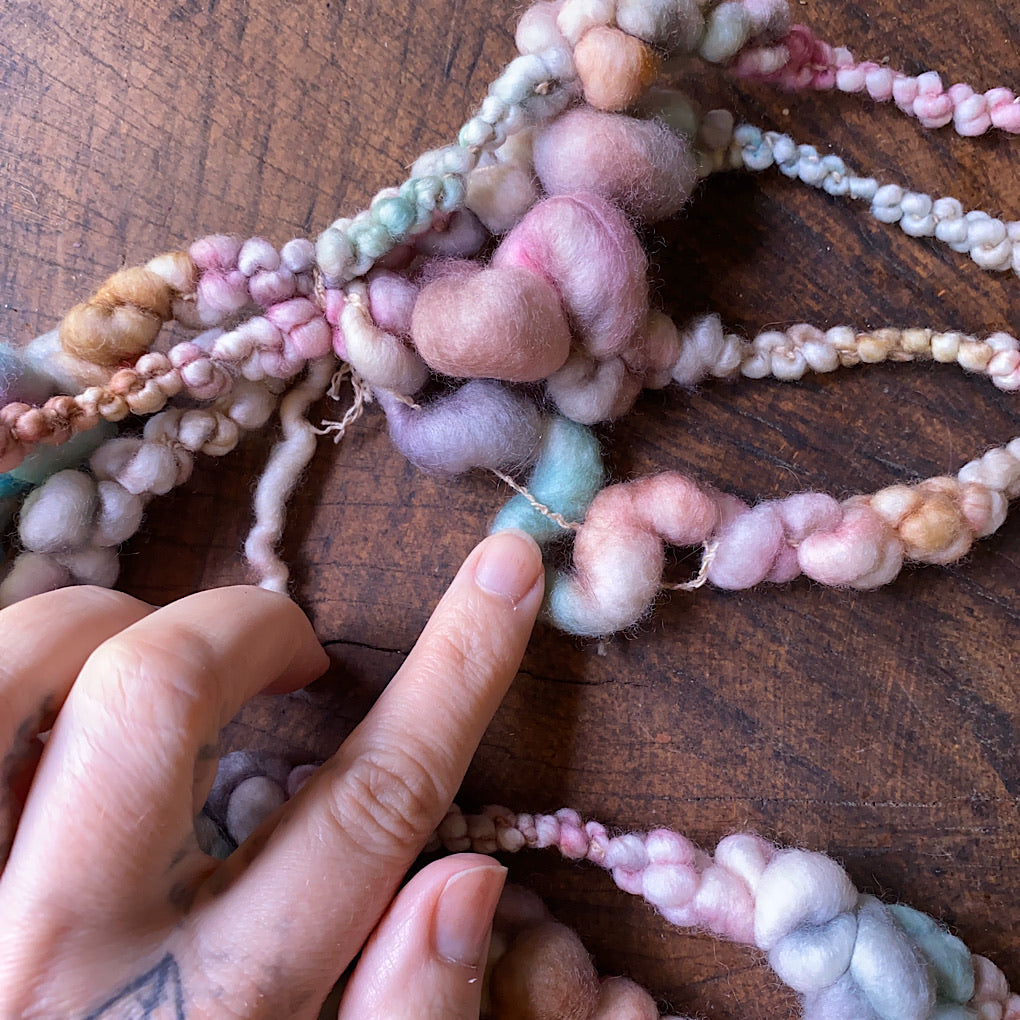 Vintage pastel Jumbo boucle Art yarn