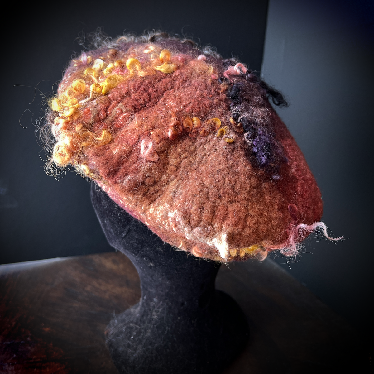 Merino silk beret 21“ 1/4