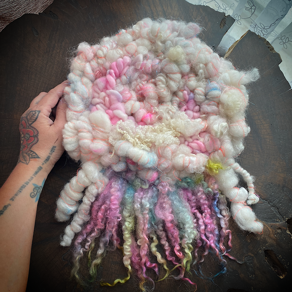 Petals - Round woven wall hanging