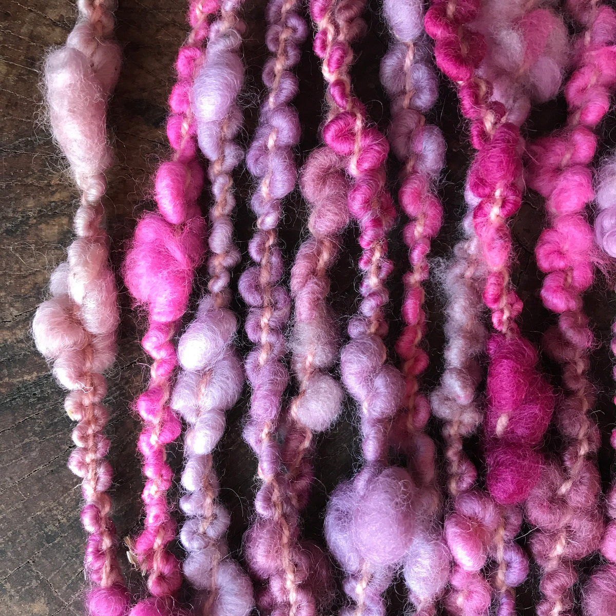 Pink boucle art yarn 100g 13y - Mynoush