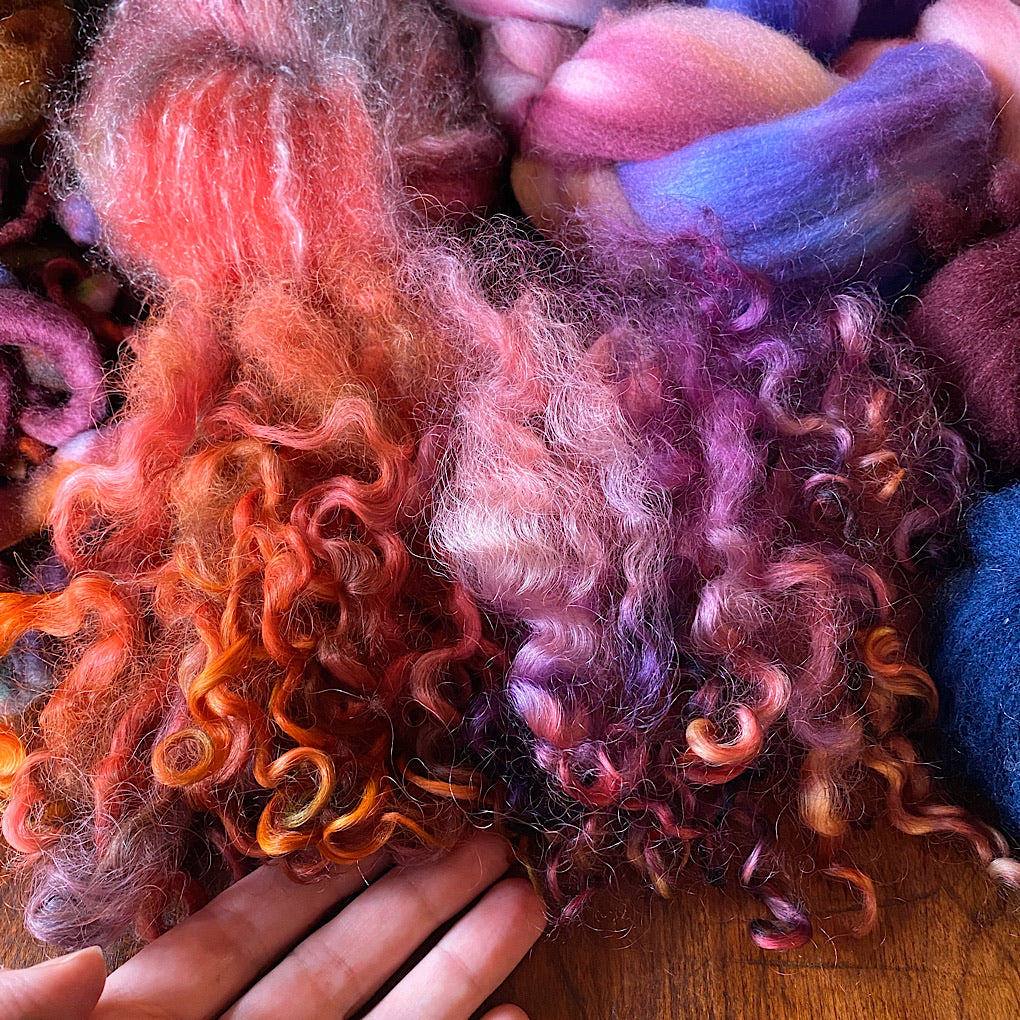 Spinning kit Hand dyed roving