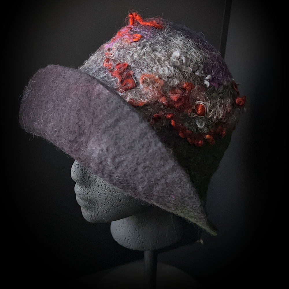 Felted cloche hat- 23.5”