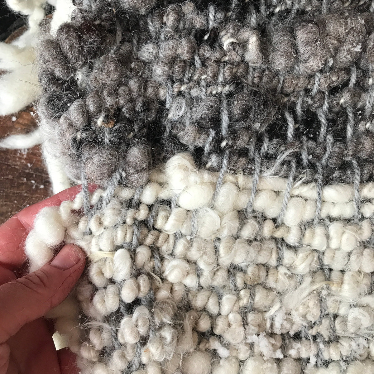 Giant Grey scarf 100% Wool - Foulard Géant 100% laine gris - Mynoush