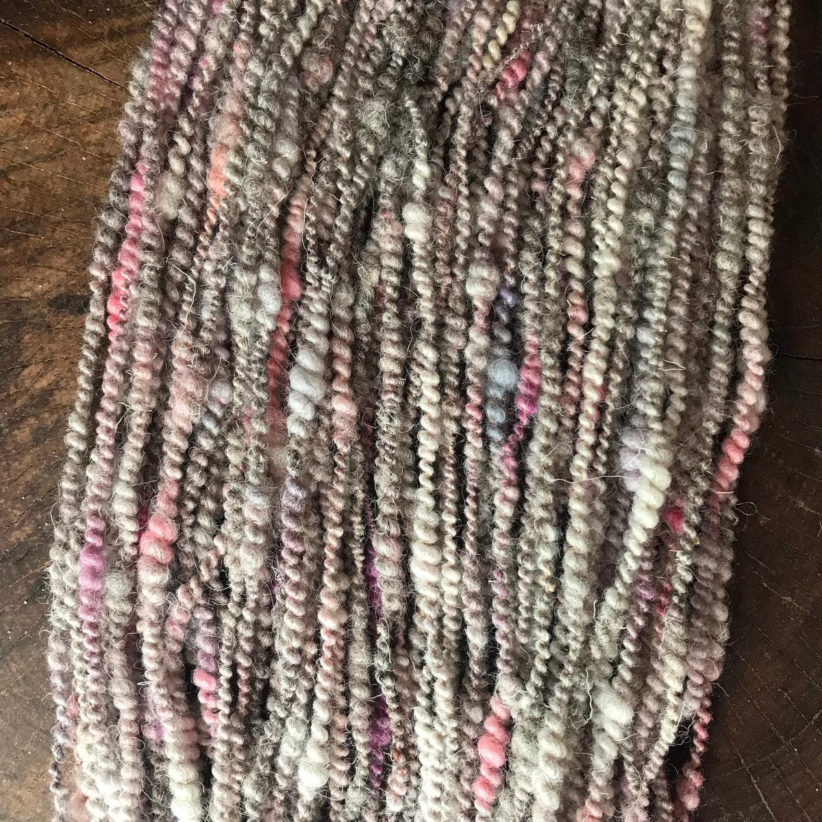 Natural grey hand spun yarn 100g 66y - Mynoush