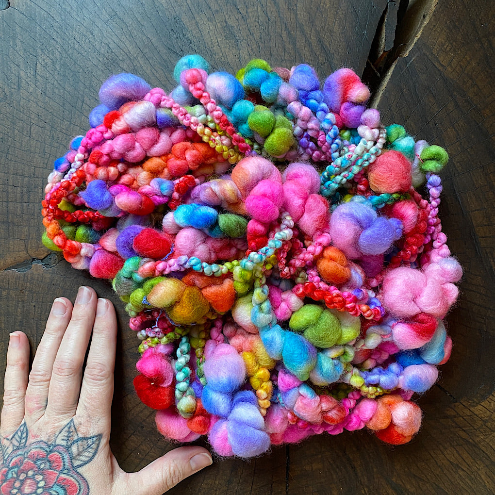 Custom Jumbo Boucle - Rainbow love