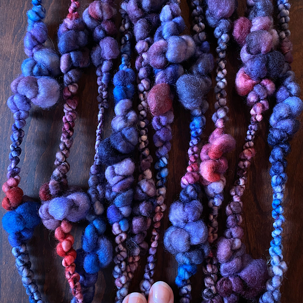 Midnight blues Jumbo boucle Art yarn