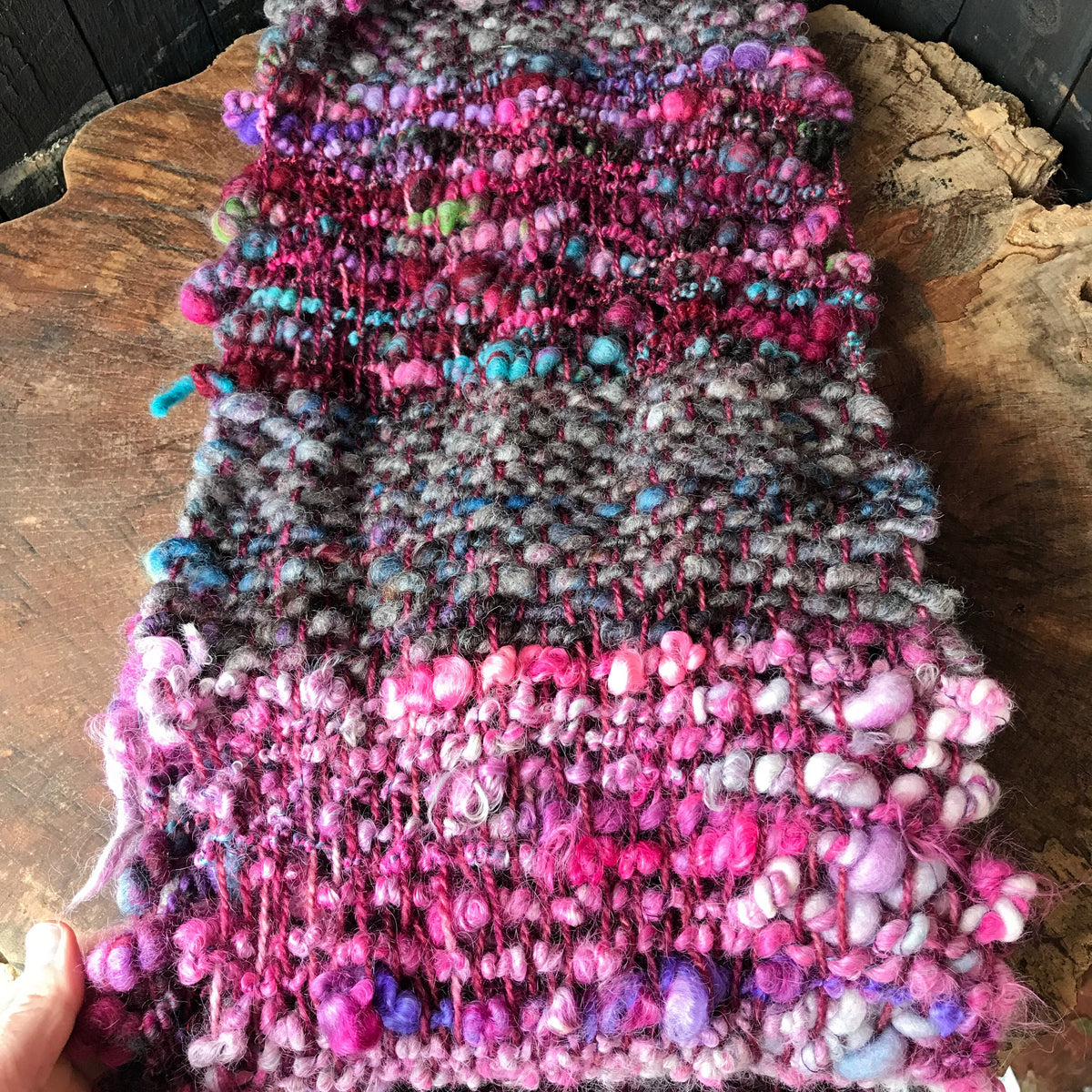 Charcoal scarf 100% Wool - Foulard  100% laine gris charcoal - Mynoush