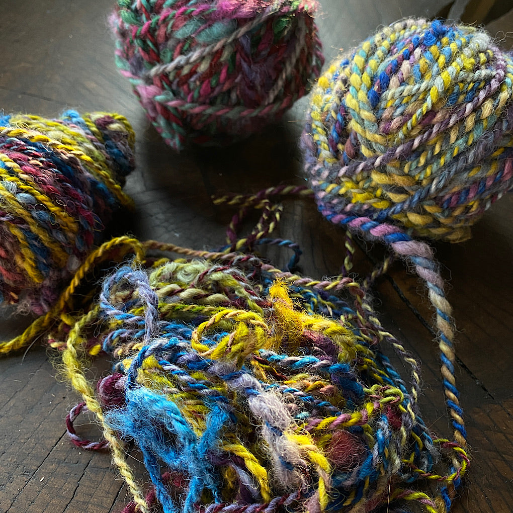 Mixed lot of 2 ply hand spun alpaca