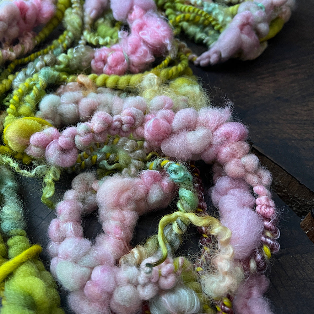 Fairy garden art yarn signature