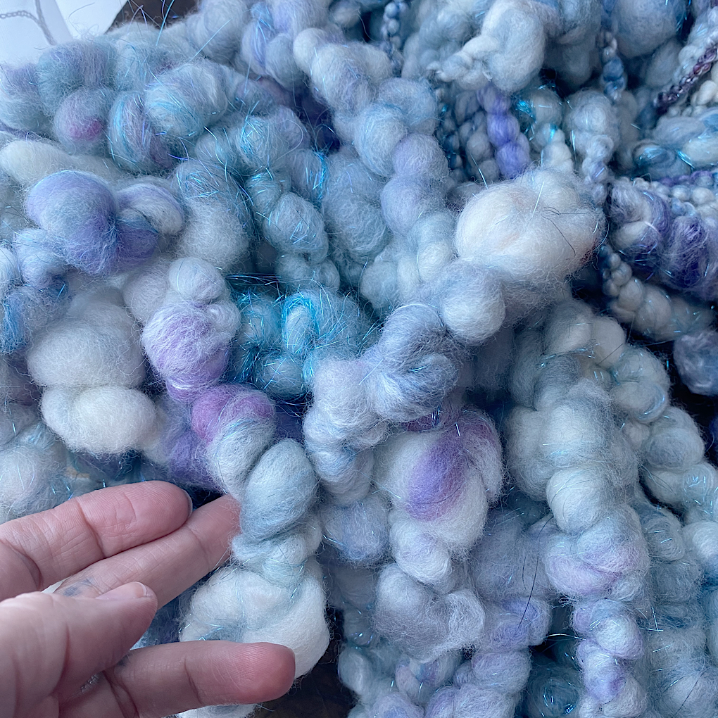 Ice Queen-  Large Set of art yarn- weaving kit