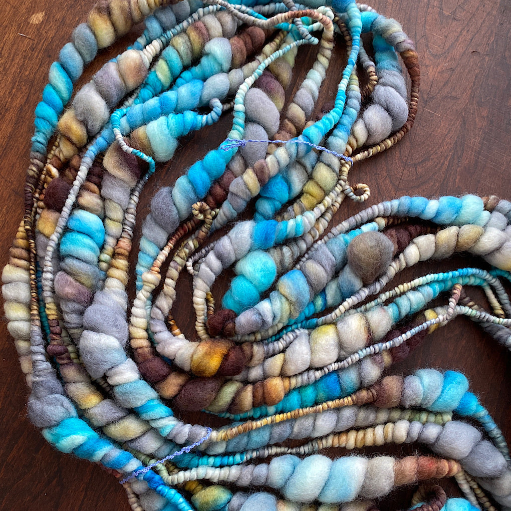 Sea pebbles Jumbo beehives Art yarn