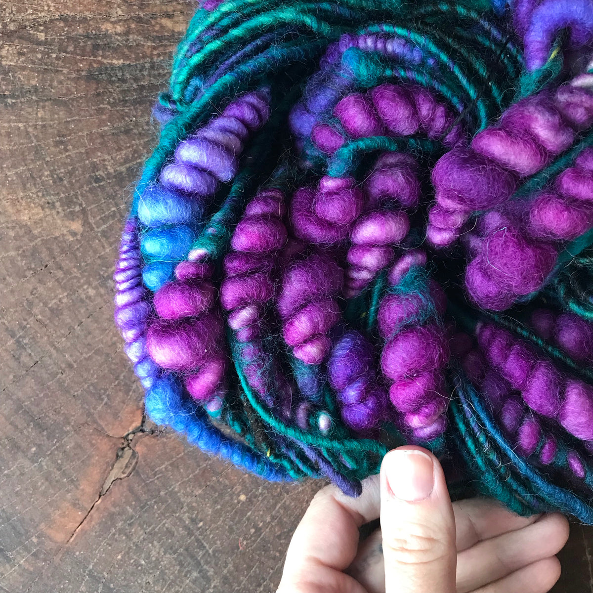 RESERVE Louise D. Teal purple art yarn 100g 31y - Mynoush