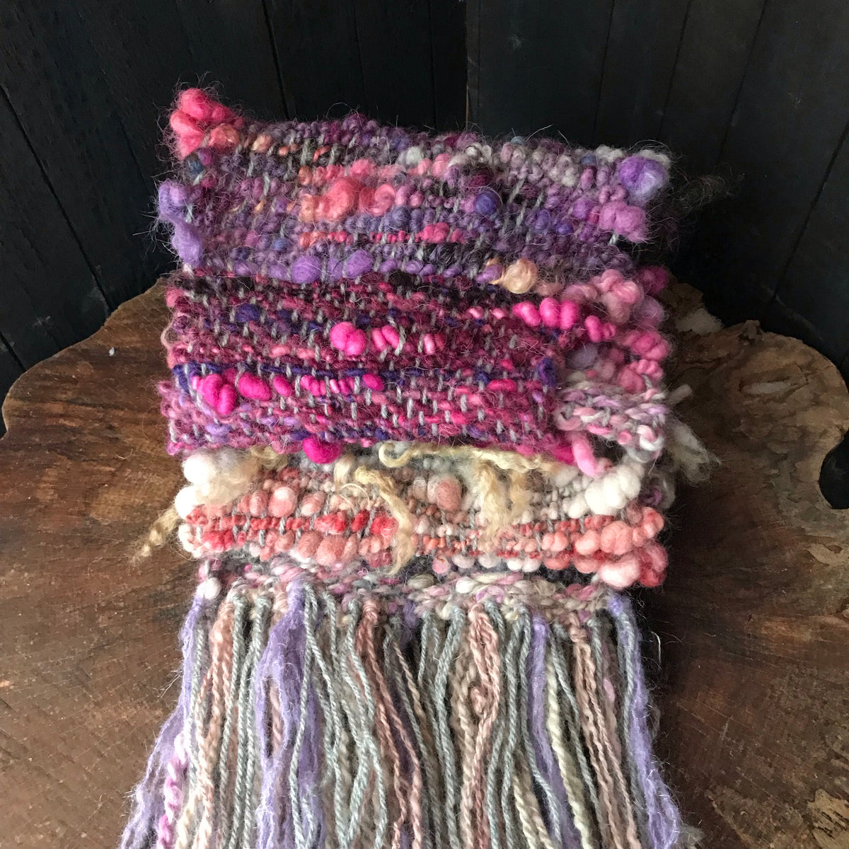 Pink scarf 100% Wool - Foulard 100% laine rose - Mynoush