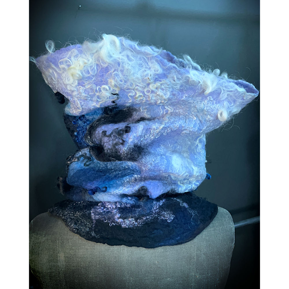 Felted snood cowl balaclava