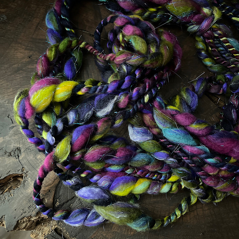 Eggplant super twist weaving art yarn