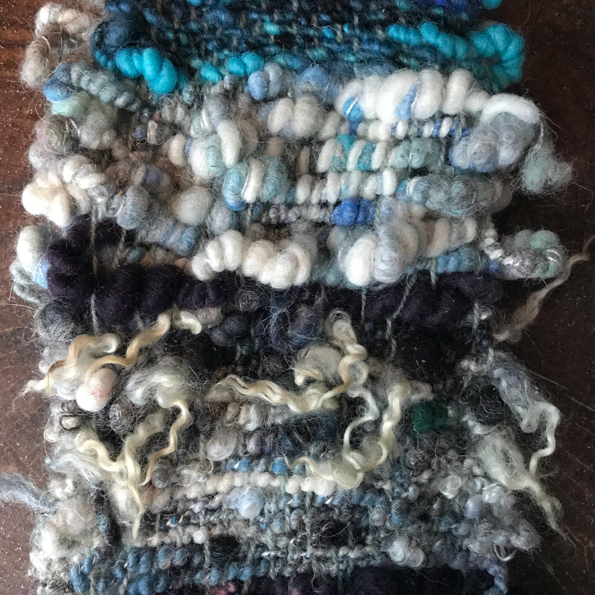 Blue scarf 100% Wool - Foulard 100% laine bleu - Mynoush