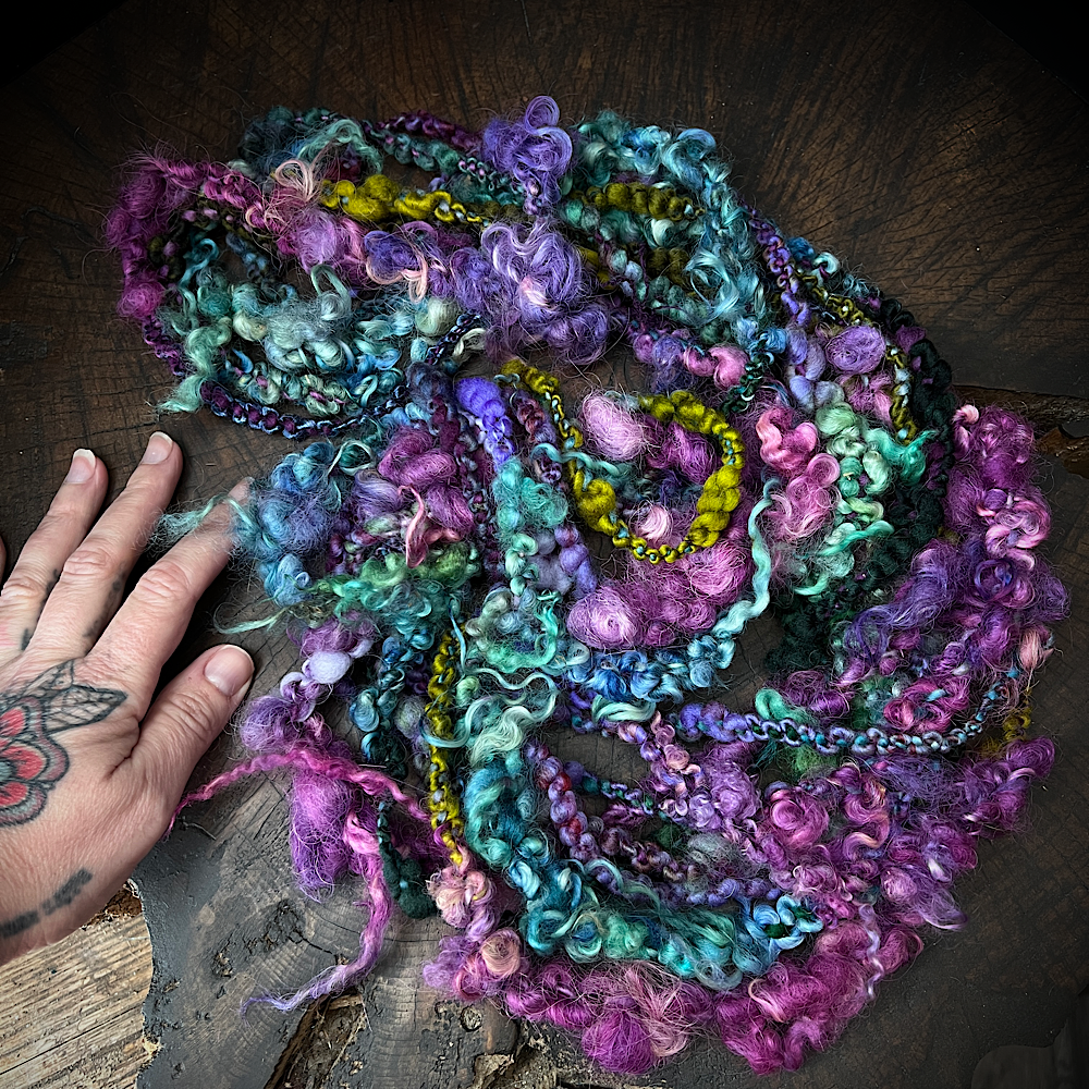 Mermaid curls art yarn