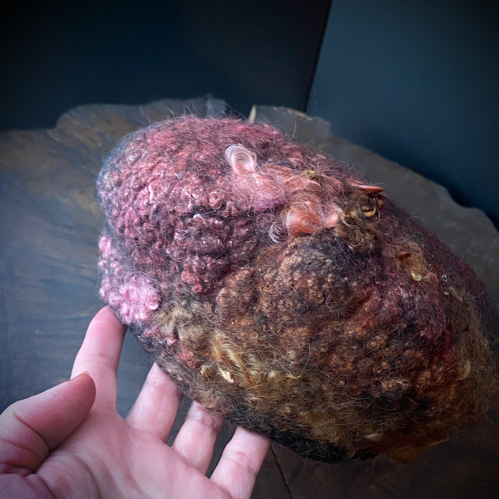 Merino silk beret 22”