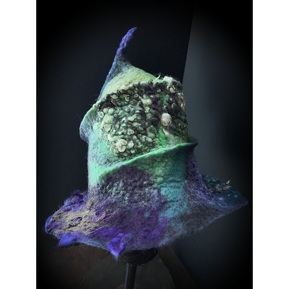Nebula serie- felted witches hat