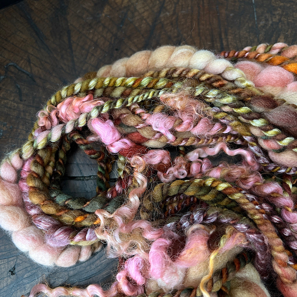 Woodland Roses big coils art yarn