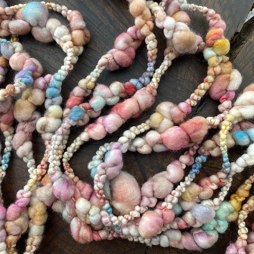 Vintage pastel Jumbo boucle Art yarn