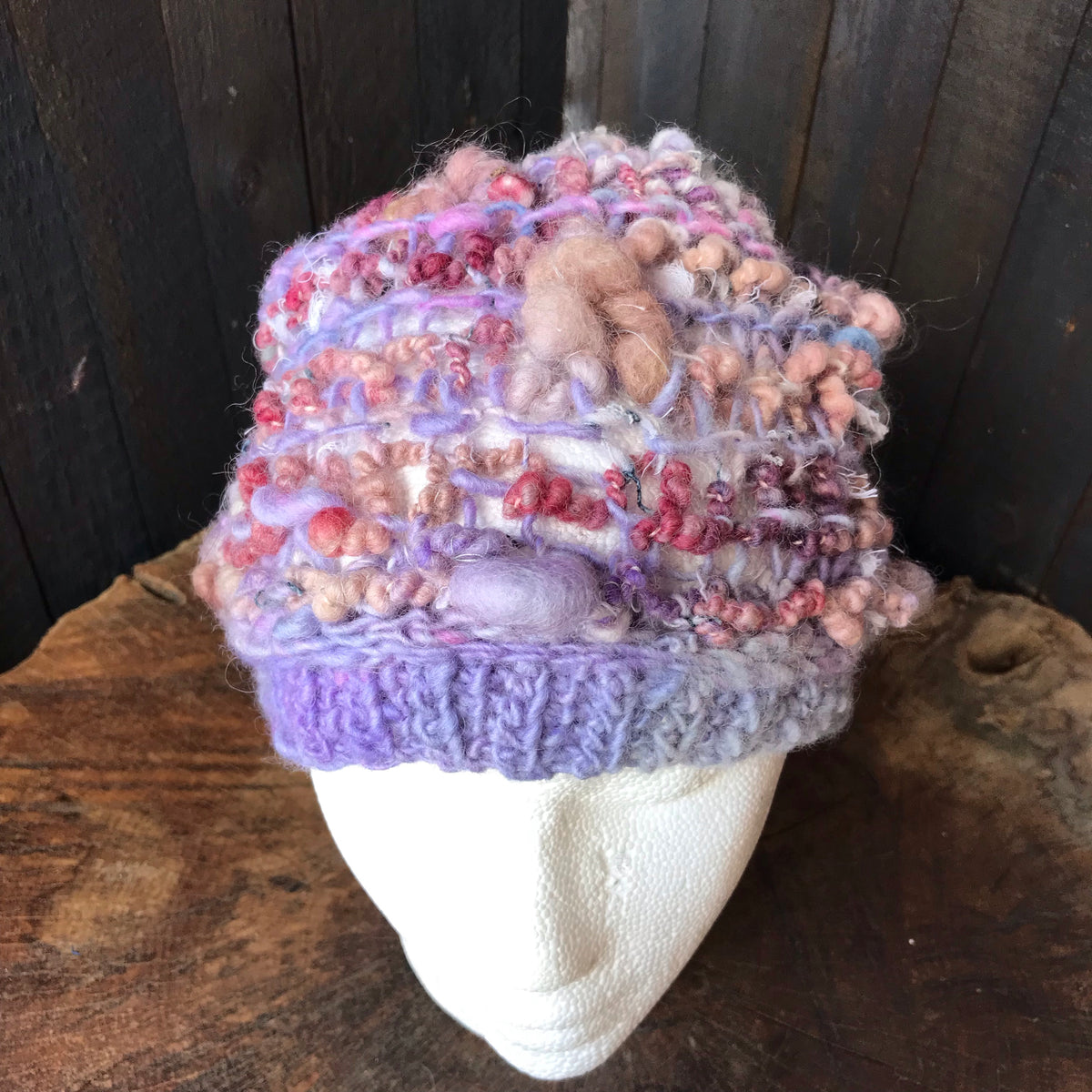 Purple knitted hat | Tuque mauve tricotée | 18”-22” - Mynoush