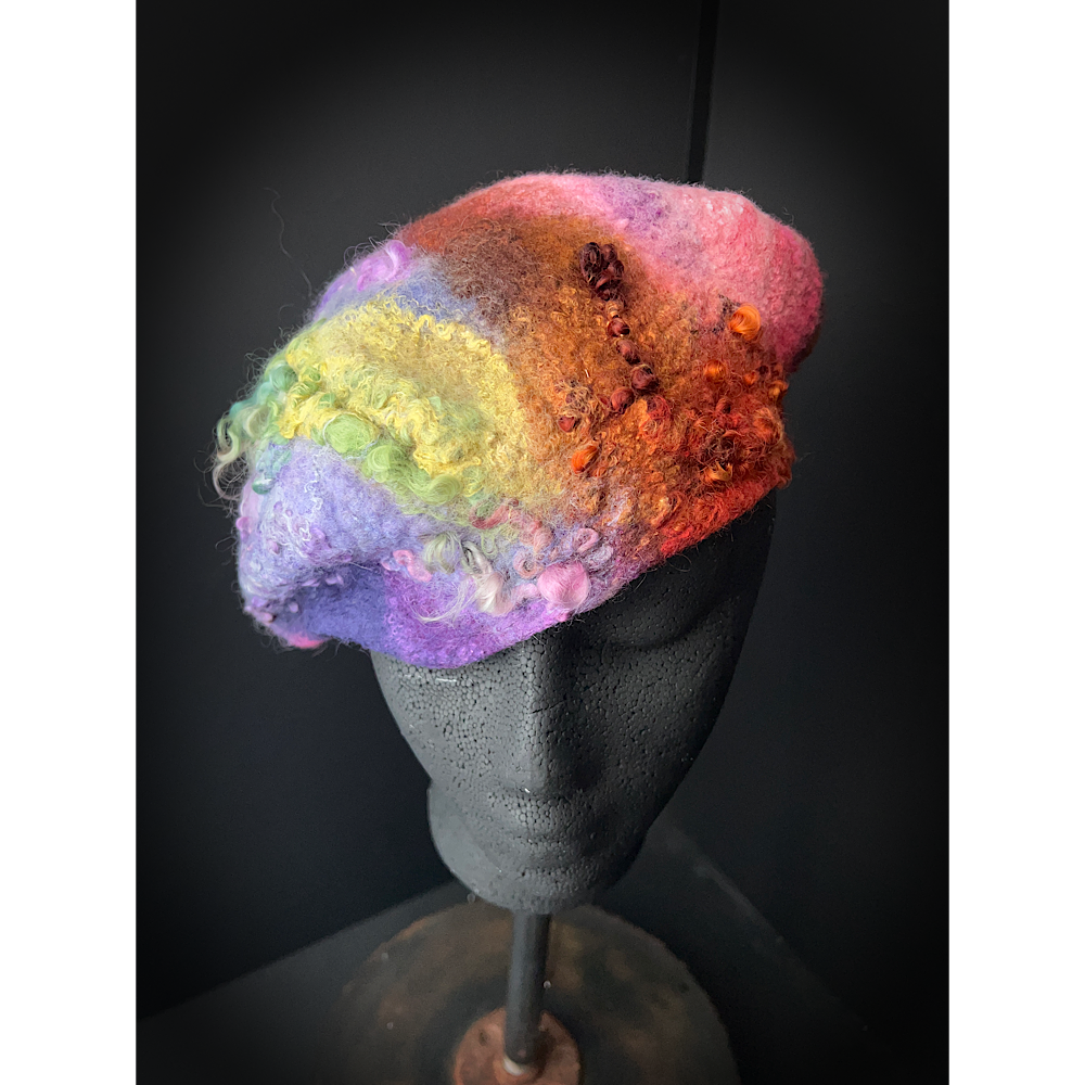 Felted beret size 22” small