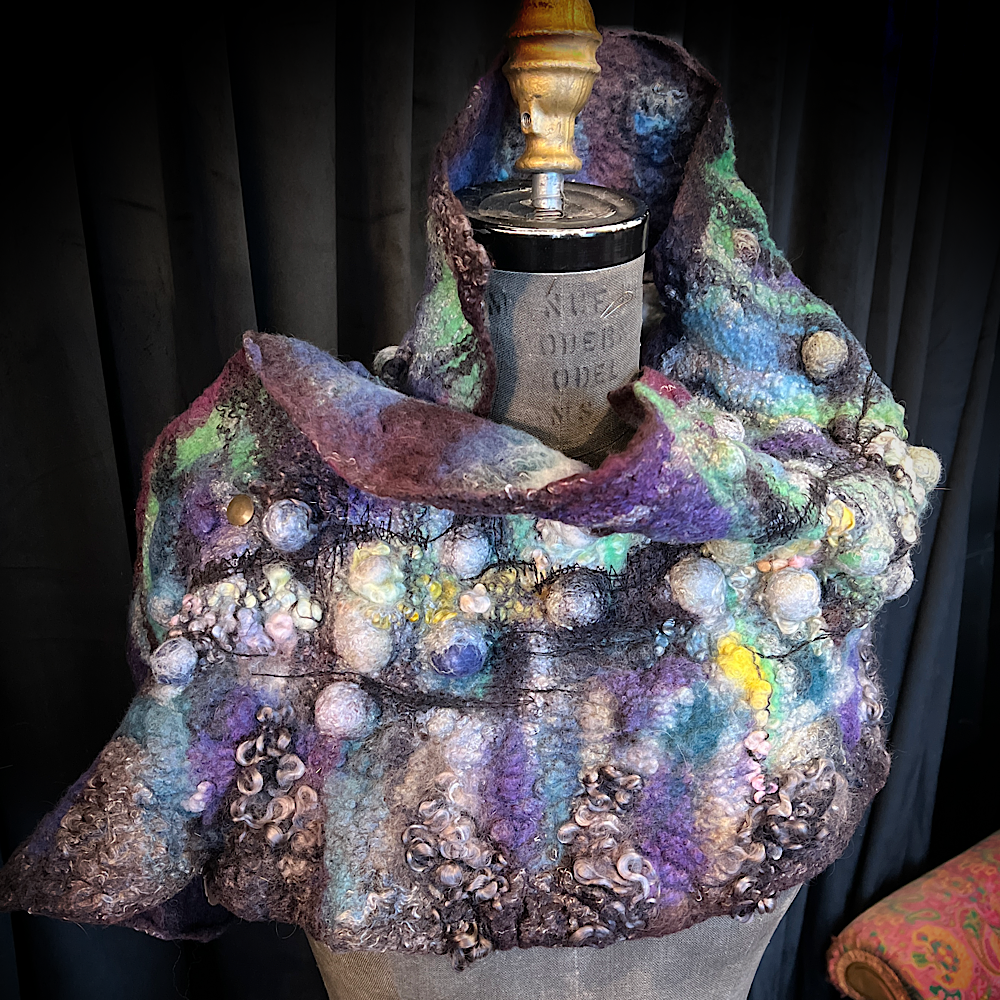 2022 Landscape serie  - Boreale - felted scarf