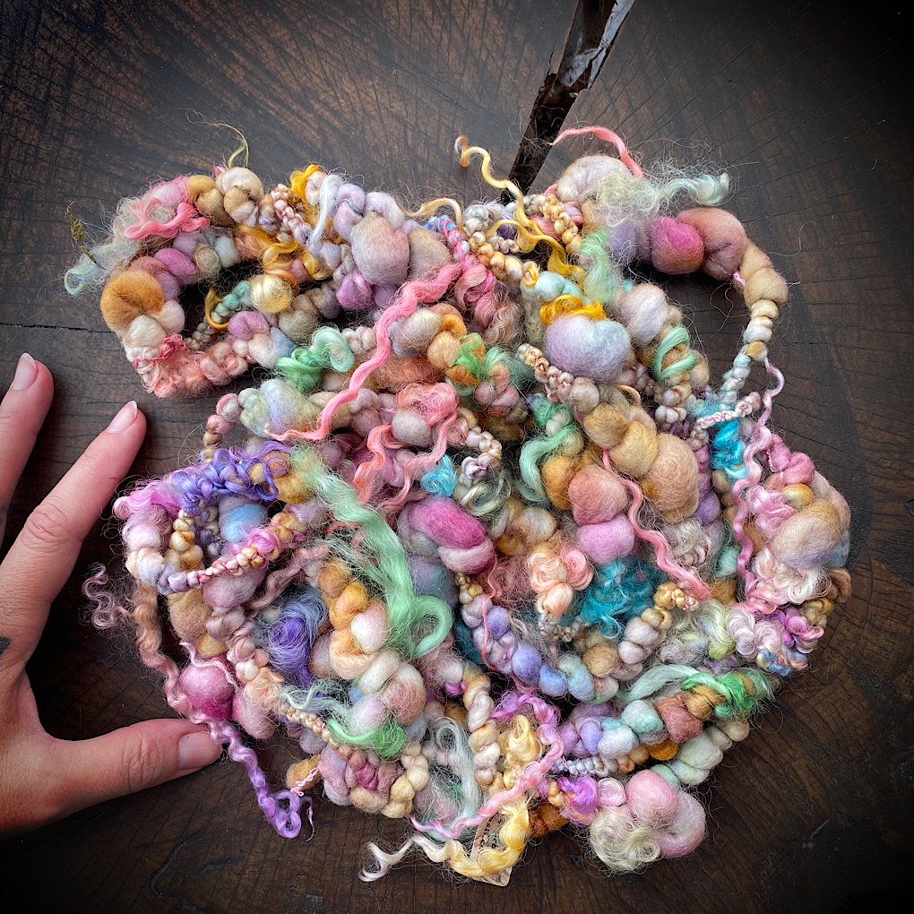 Vintage pastel Jumbo boucle Art yarn