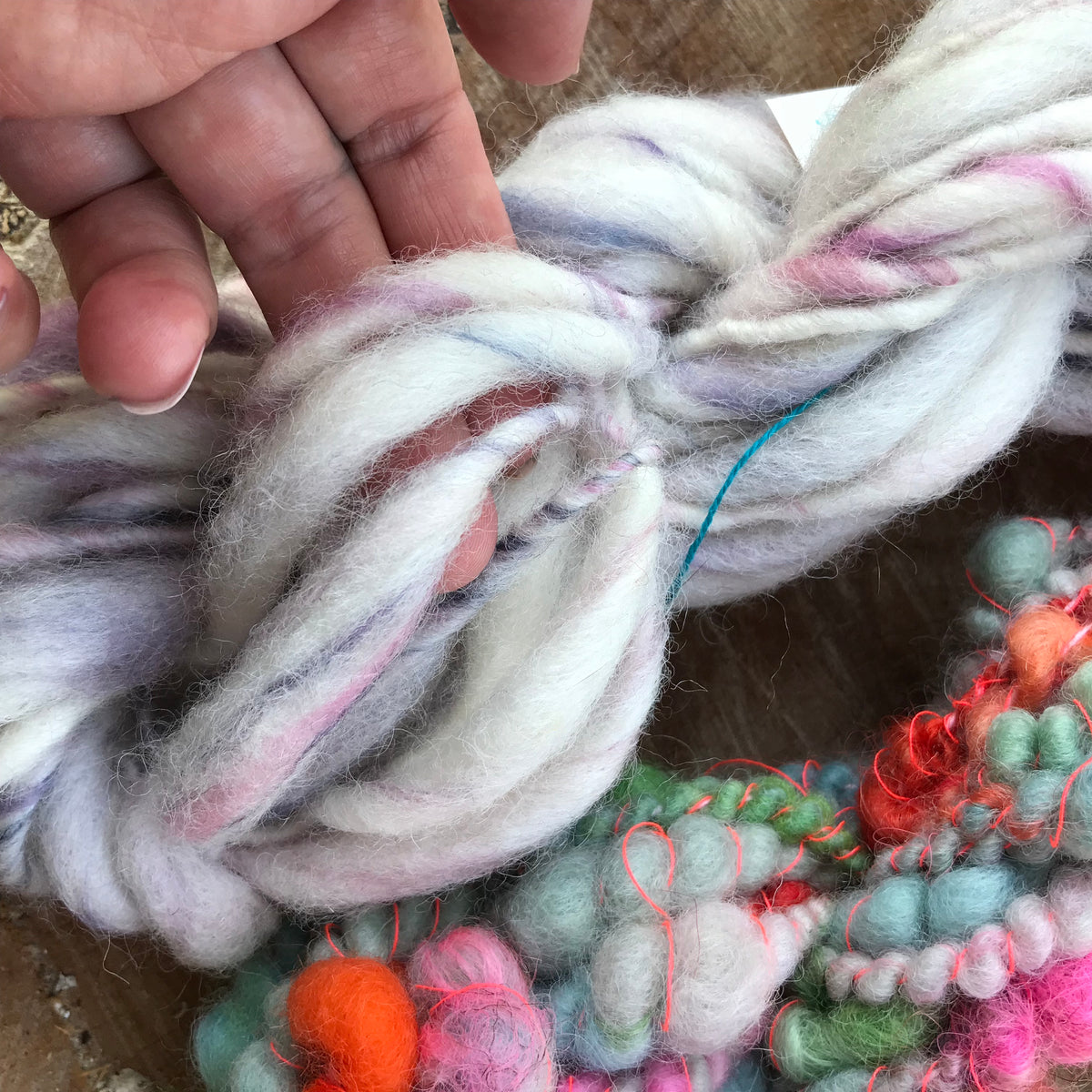 Lavender hand spun yarn duo 90 grams - Mynoush