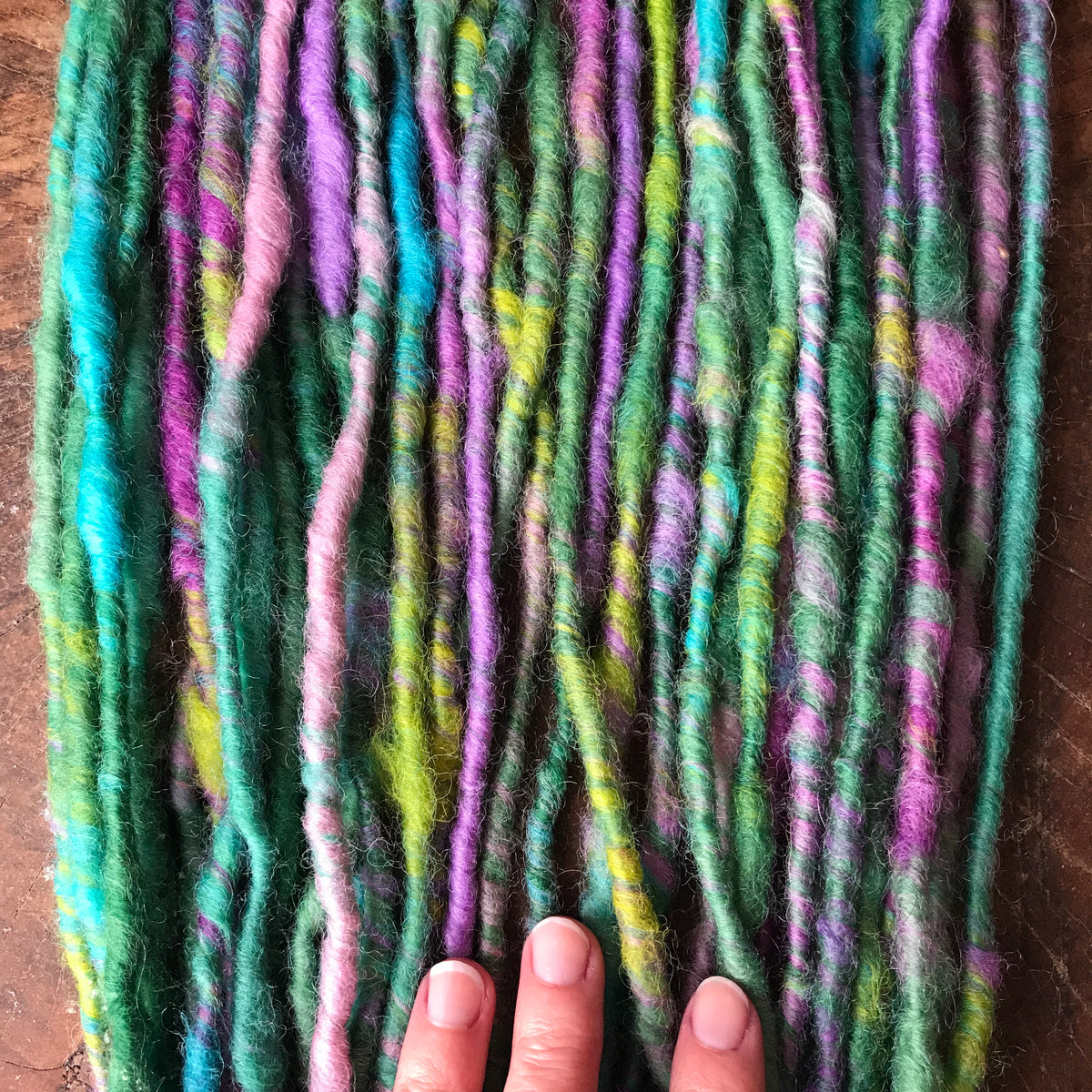Turquoise hand spun yarn 100g - Mynoush