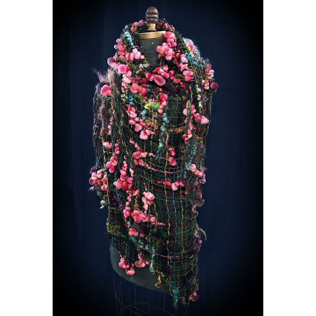 Kiss from a Rose 2 merino silk Shawl