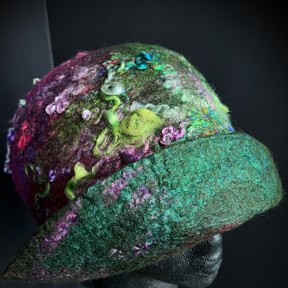 Felted flapper’s hat- 23.5”