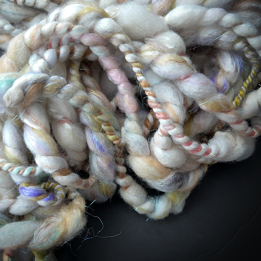 Huge lot of Art yarns for weaving- over 1 pound