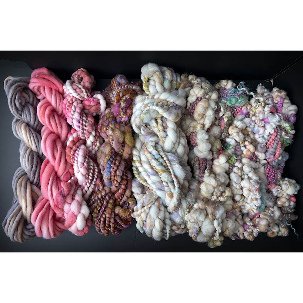 Huge lot of Art yarns for weaving- over 1 pound