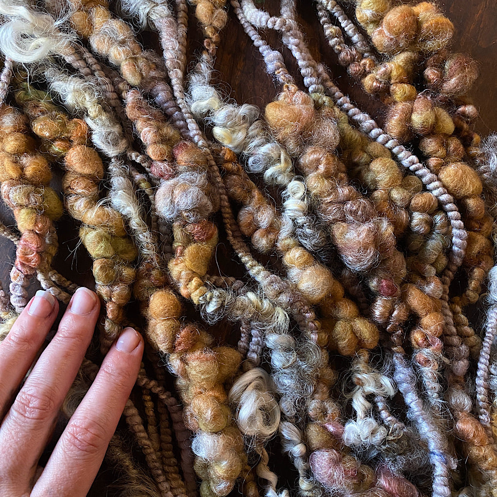 CUSTOM Golden autumn Art yarn