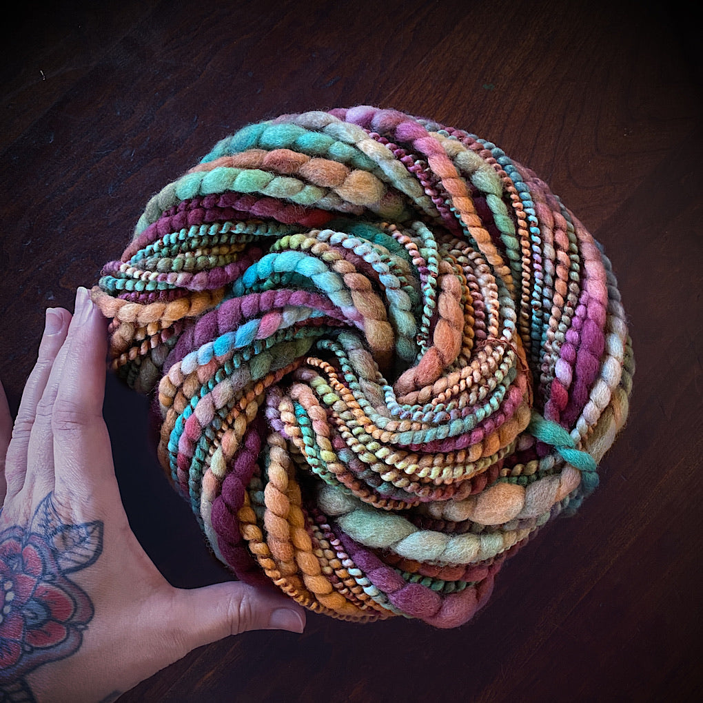 Early fall knitting merino yarn