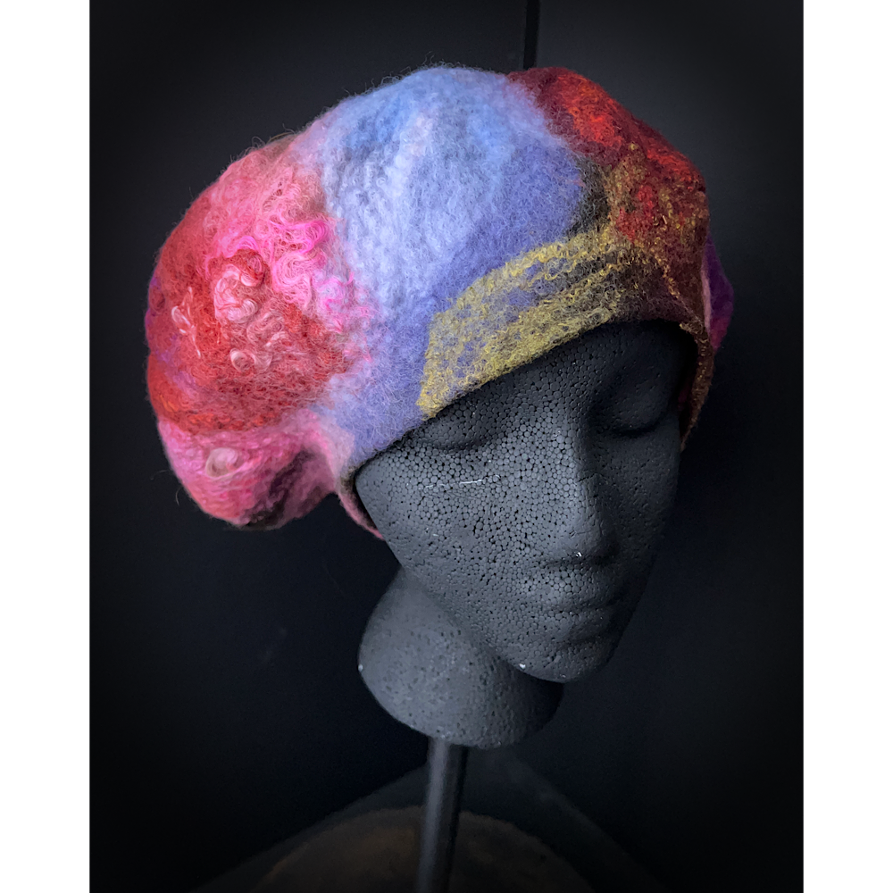 Felted beret size 23” medium