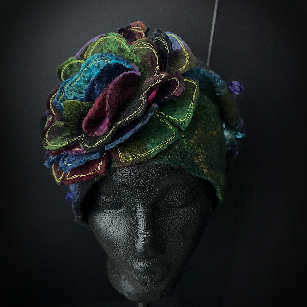 Slouchy Felted hat size 23.5” medium