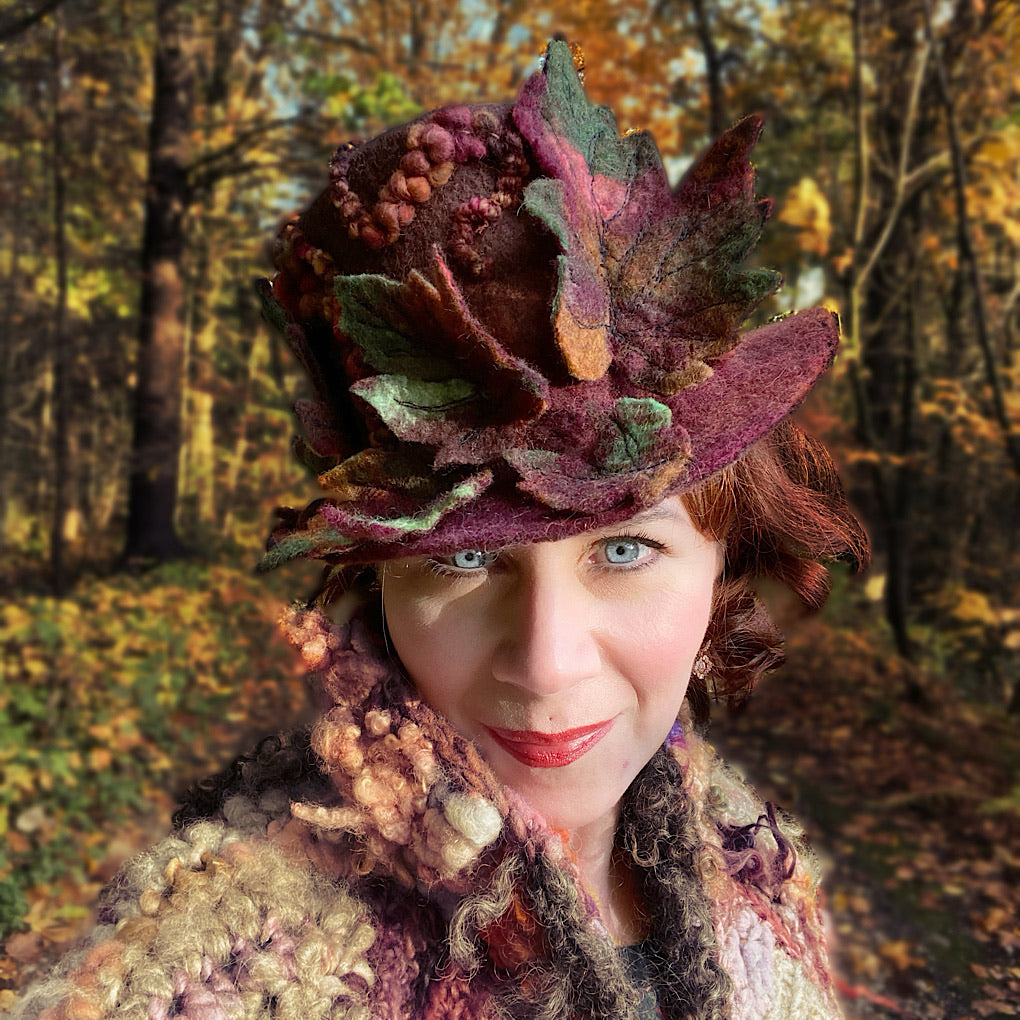Legend of fall Felted hat