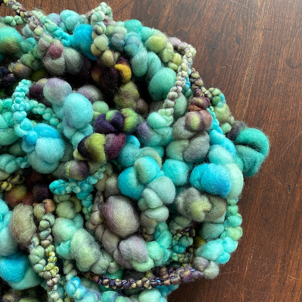 CUSTOM Sea pebbles Jumbo boucle Art yarn