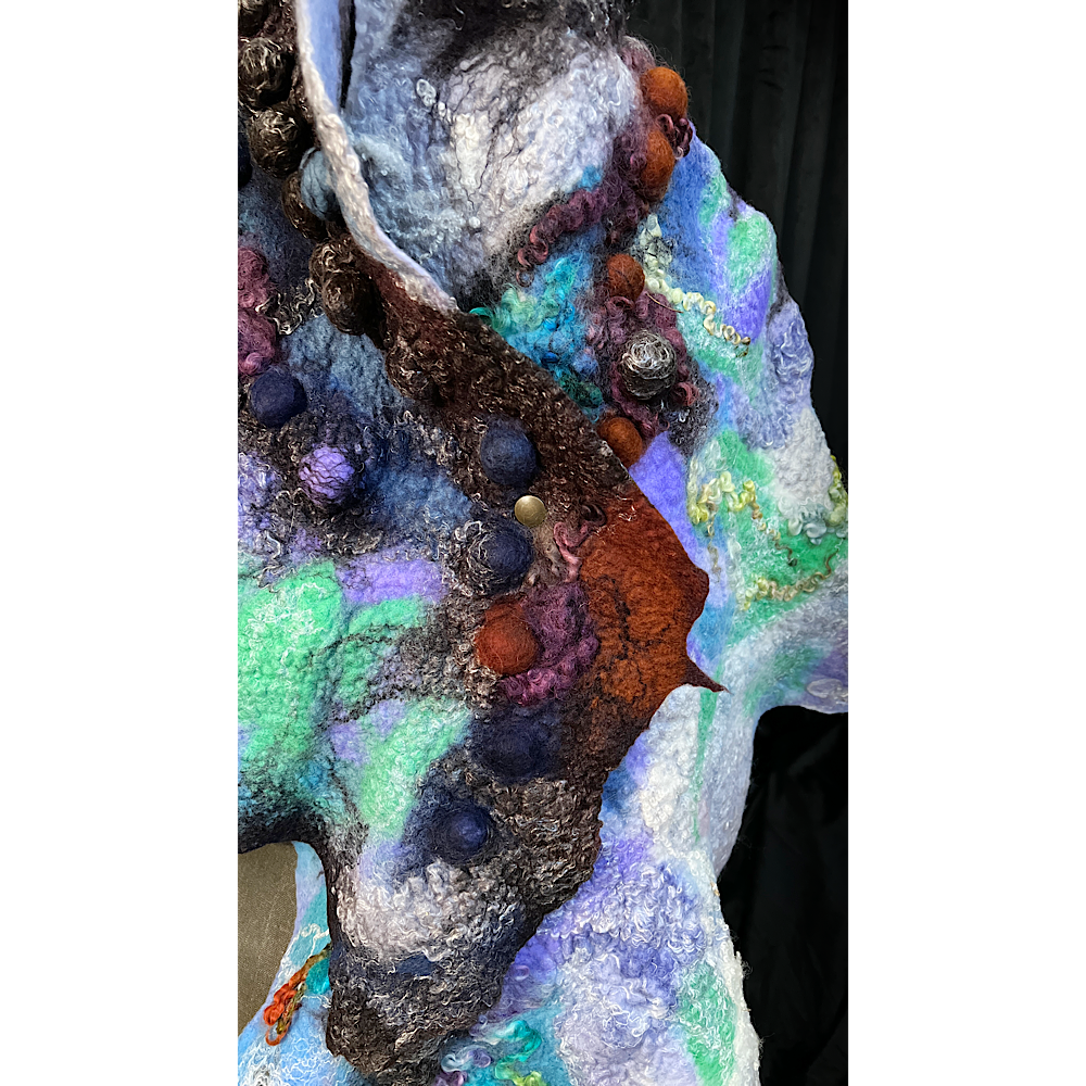 Cosmic Breath - felted scarf